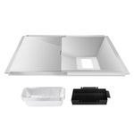 Uniflasy Grease Tray with Catch Pan and Foil Liner Universal fits Nexgrill, Dynaglo, Cuisinart, Charbroil, Kenmore,BHG,Master,Expert Gas Grill,Drip Tray Pan for 2/3/4 Burner Grill 10Pcs Aluminum Liner