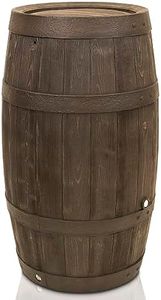 YourCasa Regentonne 250 Liter [Timber] mit Metallgewinde und Deckel - Regenfass Frostsicher aus Kunststoff in Holzoptik - Regenwassertonne - Regenwassertank Garten Wassertank Regensammler Holz