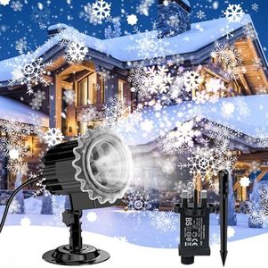 Nextronix Christmas Projector Lights Outdoor Indoor, LED Snowflake Projector Lights IP65 Waterproof, Adjustable Rotating Holiday Projection Lamp Decoration for Christmas Xmas Holiday, New Year, Party