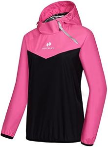 HOTSUIT Sauna Sweat Jacket Women Weight Loss Jacket Workout Gym Exercise, Rose Red, XL