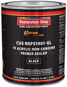 Custom Shop Premium 1K Acrylic Non-Sanding Primer Sealer Paint, Color Black, 1 Gallon - Fast Drying, Ready-To-Spray, Apply Over Automotive Primer Surfacers, Sanded Finishes - Topcoat Urethane, Enamel