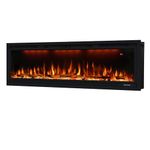 50in/127cm Electric Fireplace,Recessed and Wall Mounted Heater,Touch & Remote & APP Control,Timer,Multi-Color Flame and Light, 62°F-99°F Thermostat