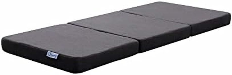 Gominimo Foldable Foam Mattresses Single with Washable Covers, 4 Inch Thick Portable Camping Sofa Bed (Dark Grey)