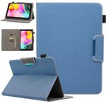 Nannxiebky Universal 10 10.1 Inch Android Tablet Case, Multi-Angle Viewing Stand PU Leather Wallet Tablet Case for 9 10 10.1 inch and More 9.0" - 10.5" Tablet, Darkblue