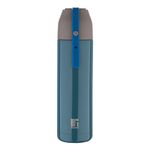 Bergner Walking 500 ml Thermo Steel Bottle/Flask, Hot/Cold, Vacuum Insulated, For Water/Coffee/Tea/Soup/Juice, Use in Office/Commute/Sports/Travel, Press Button Lid, Carry Strap, Hydro/Green, Rust/Leak Proof