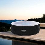 Arebos Whirlpool | inflatable | indoor & outdoor | 6 persons | ⌀ 208 cm | 130 massage jets | with heating | 1,000 litres | incl. cover | Bubble Spa & Wellness Massage