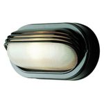 Trans Globe Lighting 4123 BK 8-1/2" 1-Light Outdoor Bulkhead, Black