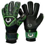 Renegade GK Triton Goalie Gloves (Sizes 5-11, 3 Styles, Level 2) Pro-Tek Fingersaves | Durable 3.5+3mm Super Grip | Great Hard Ground Goalkeeper Glove | (Raider - Roll Cut, 10)