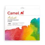 Camel Artist Water Colour Cakes – 48 Assorted Shades | Rich Pigments & Vibrant Colors | Ideal for Artists & Hobbyists