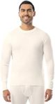 ColdPruf Men's Basic Dual Layer Long Sleeve Crew Neck Base Layer Top, Winter White, Medium