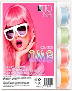 TONES Acrylic Nail Powder Collection – Professional Salon Grade Formula - Long-Lasting Wear | French Tips & Seamless Sculpting – 12 Premium Shades (OMG)