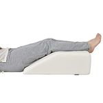 CASART Wedge Leg Elevation Pillow, Clinical Memory Foam Support Cushion with Removable Cover, Knee Back Hip Trapezoidal Rest Pillows, Improve Circulation & Reduce Pain (White)