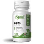 Naturally Natural Sea Kelp Iodine 120 Vegan Capsules High Dose 520mcg Iodine per Capsule Pure Formulation 4 Months Supply