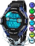 Juboos Kids Digital Watch for Boys Girls 5-18, 7 Colors LED Light Childrens Sports Outdoor Wristwatch, Waterproof Teen Watch with Alarm,Stopwatch