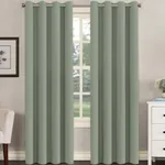 H.VERSAILTEX Room Darkening Curtains for Living Room Light Reducing Thermal Insulated Window Treatment Panels/Drapes Grommet Top 2 Panels Sea Grass - 52 x 84 Inches