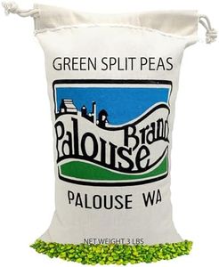 Green Split Peas | 100% Desiccant Free | 1.36 KG | Non-GMO Project Verified | 100% Non-Irradiated | Certified Kosher Parve | USA Grown | Rich in Protein | Field Traced | Cotton Bag