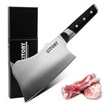 Kitory Heavy Duty Butcher Knife 7 inch Bone Chopper German High Carbon Stainless Steel Chopping Knife with Ergonomic Handle -Meat Cleaver for Kitchen and Restaurant, 2024 Gifts for Women and Men