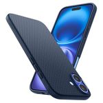 Spigen Liquid Air Back Cover Case Compatible with iPhone 16 (TPU | Navy Blue)