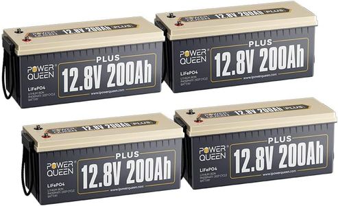 Power Queen 12V 200Ah PLUS LiFePO4 Battery, RV Lithium Battery with 200A BMS, 2560W Load Power, 15000 Deep Cycles for Motorhome, Trailer Van Camper, Solar, Off-Grid