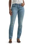 Lee Women's Petite Relaxed Fit All Cotton Straight Leg Jean, North Shore, 16 Short