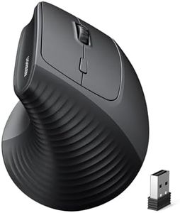 UGREEN 2.4GHz Wireless Ergonomic Vertical Mouse, 4000DPI Optical Tracking, 57° Ergonomic Angle, 6 Buttons, 12-Month Battery Life, 4 Adjustable DPI Levels Silent for Laptop, Desktop, MacBook