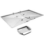 Adviace Grill Drip Pans Replacement, 27" - 30" Adjustable Grease Tray witn Catch Pan for Nexgrill, Dyna-Glo, Kenmore, BHG Grill, Backyard Grill, Expert and Uniflame, Stainless Steel Drip Tray Pans.