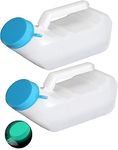 Tovee Upgraded Urinals for Men with Glow in The Dark,1000ml Thick Pee Bottles with Lid,Spill Proof Urinal Bottle for Car,Hospital,Elderly & Incontinence,2 Pack