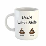 Dad's Little Shits Personalised Names Mug | Rude Mugs | Offensive Mugs | Novelty Mugs | Mugs for Dad | Father's Day Mugs | Dad Mugs | Funny Mugs | Novelty Gifts