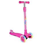 BELEEV A2 Scooters for Kids 3 Wheel Kick Scooter for Toddlers Girls & Boys, Scooter with 3 Adjustable Height, LED Light Up Wheels for Children from 3 to 12 Years Old