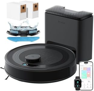 Lefant M2 Plus Robot Vacuum and Mop, 75-Day Self Emptying, 6000Pa, dToF Laser Navigation, Customized Cleaning, Roller Brush for Carpet, Multi-Level Mapping, WiFi/App/Alexa/i Watch, 2.4G/5G, Black