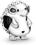 MiniJewelry Hedgehog Bead Charm fits Pandora Moments Bracelets Women Birthday Christmas Sterling Silver Animal, Metal, No Gemstone