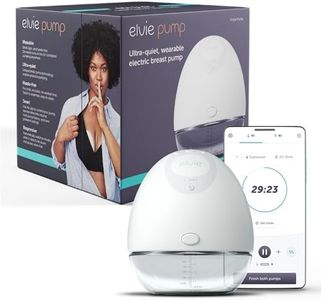Elvie Single Electric Breast Pump (24mm/28mm Nipple Shields) – Hands-Free Wearable Breastfeeding Pump, Tubeless & Cordless, App Controlled with Live Milk Monitoring, BPA-Free Silicone, Ultra-Quiet