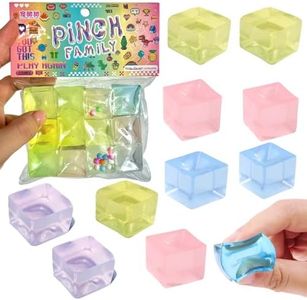 12Pcs Nice Cube Toys Party Favors Gifts for Kids Adults, Ice Cube Stress Ball, Squeezy Sensory Cubes, Soft Squishy Anxiety Toys for Kids and Adults with ADHD and Autism