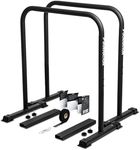 GORNATION Premium Dip Bars, Calisthenics & Fitness Training Equipment with Adjustable Settings & Non-Slip Feet, Home and Outdoor Workout Bars, Incl. 25m Grip Tape 2.0