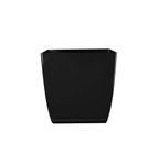 The HC Companies Planter, Glossy Black, 10"