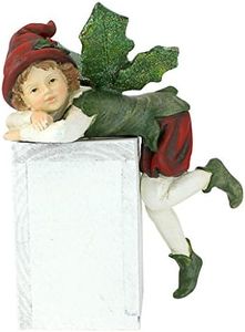 Christmas Decorations - Elijah, Santa's Xmas Elf Shelf Sitter Holiday Statue