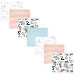 Hudson Baby Unisex Baby Cotton Flannel Receiving Blankets Bundle, Zoo Animals, One Size