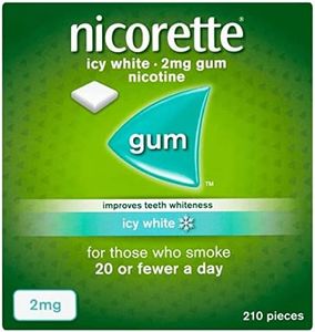 Nicorette Icy White Chewing Gum, 2 mg, 210 Pieces (Quit Smoking & Stop Smoking Aid)