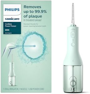 Philips Sonicare Power Flosser 2000 Cordless, Oral Irrigator for a complete clean in 60 seconds, Mint, HX3822/14