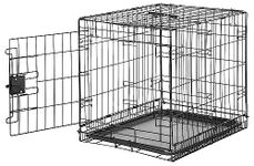 Amazon Basics Durable, Foldable Metal Wire Small Dog Crate with Tray, Single Door, 24 x 18 x 20 Inches, Black