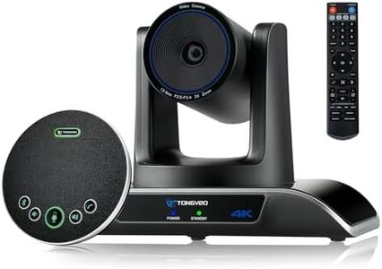4K Conference Room Camera System AI Auto-Tracking 4K PTZ Camera 3X Optical Zoom 93° Wide Angle USB3.0 HDMI Output and Wireless Bluetooth Speakerphone with Mics for Conferencing Worship Church Medical
