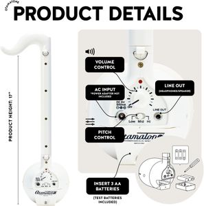 Otamatone Deluxe Synthesizer – Black Electronic Musical Instrument