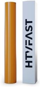 HTVFast HTV Vinyl Rolls Heat Transfer Vinyl - 11.8" x 20' Roll - Flexible & Stretchable PU Material-Easy to Cut, Weed & Transfer with Home Iron-Works on Plastic, Wood, Ceramic & Fabric (Neon Orange)