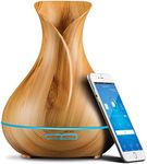 Smart Wifi Wireless Essential Oil Aromatherapy Diffuser - Works With Alexa & Google Home – Phone App & Voice Control - 400ml Ultrasonic Diffuser & Humidifier - Create Schedules - LED & Timer Settings