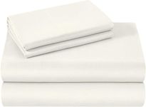 RV Sheets, Upto 10 Inch Deep Pocket, 400 Thread Count 100% Long Staple Cotton RV Sheet Sets 4 Piece, Cotton, Ivory Solid, (60x80) CAMPER Queen SIZE