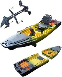 Reel Yaks Rocket Modular Fishing Kayak - Propeller Drive, 9.8ft, 400 lbs Capacity, Yellow Black - Pedal Fishing Kayaks for Adults & Youth, Sit on Top, Compact Storage, Lightweight, Easy Transport