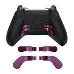 4Pcs Controller Paddles, Stainless Steel Hair Trigger Locks Replacement Parts for Xbox One Elite Series 2 Model 1797 (Purple)