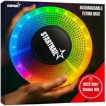 TOMLEON LED Flying Disc with Millions of Colors, Rechargeable & Waterproof, Smart Light Modes, Light-Up 175g - Frisbee for Outdoor Fun, Camping, Birthdays for Men, Boys, Teens, & Kids