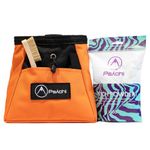 Psychi OG Chalk Bucket Bag Starter Pack Bundle for Rock Climbing Bouldering Gym (Light Orange)