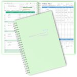 Wellness Planner & Fitness Log - Daily Diet & Health Journal with Weight Loss, Wellness Journal Notebook for Tracking Fitness, Sleep, Nutrition, Meal, Habits, A5(5.8 x 8.6 inch) (Green)